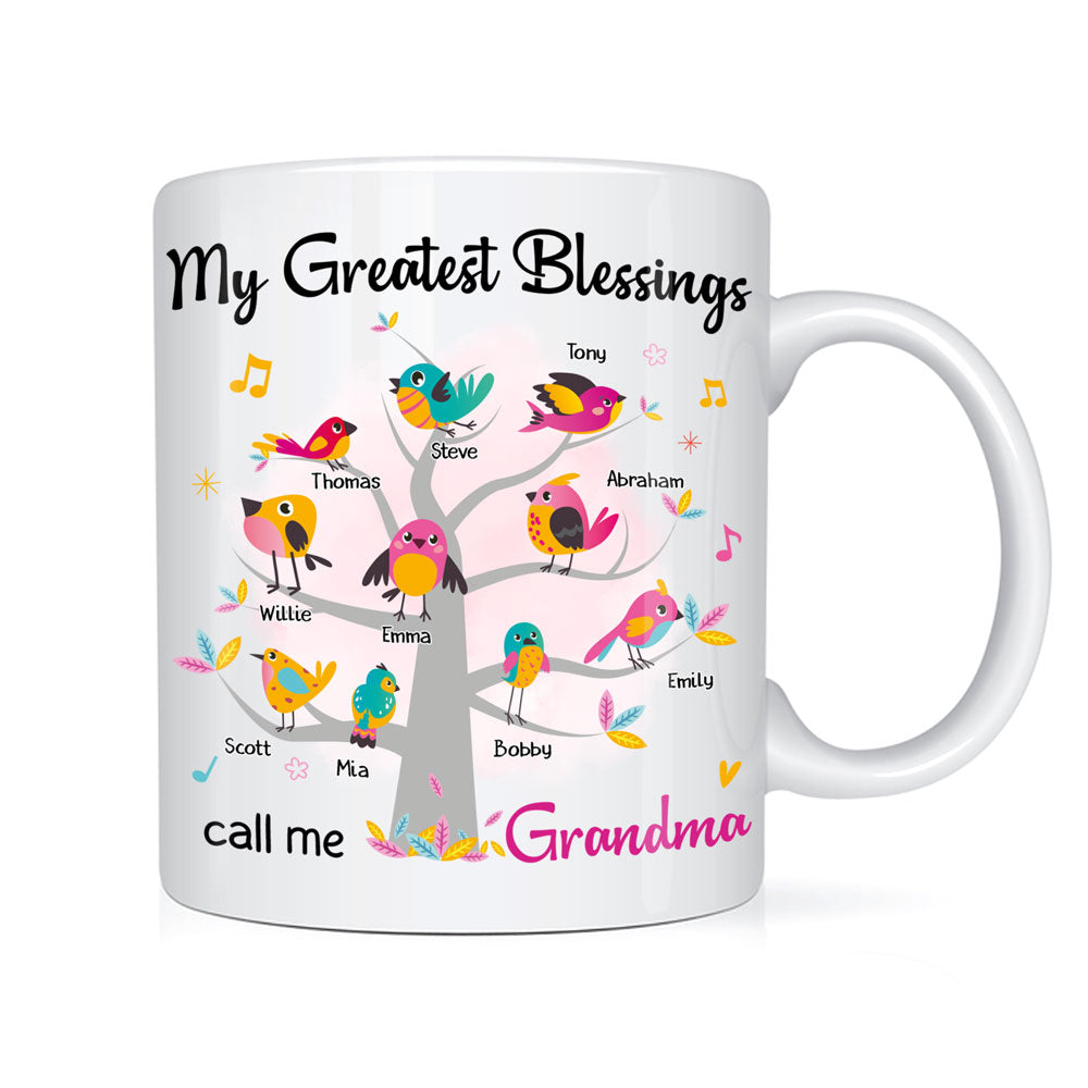 Personalized Gift For Grandma My Greatest Blessings Call Me Mug 27056 Primary Mockup
