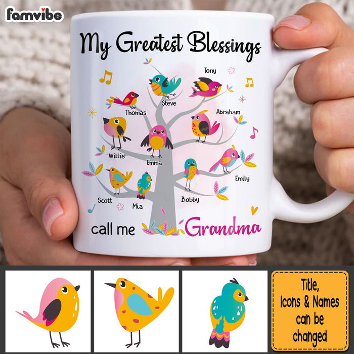 Personalized Gift For Grandma My Greatest Blessings Call Me Mug 27056 1