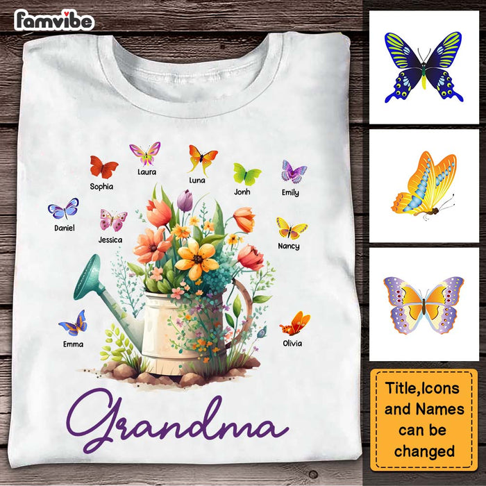 Personalized Gift For Grandma Floral Watering Can Shirt - Hoodie - Sweatshirt 27062 1