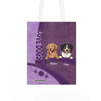 Personalized Gift For Dog Mom Love Line Tote Bag 27072 thumb 1