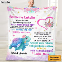 Personalized Gift for Granddaughter German Ich Bin Immer Bei Dir Blanket 27073 thumb 1