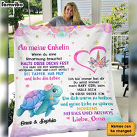 Personalized Gift for Granddaughter German Ich Bin Immer Bei Dir Blanket 27073 thumb 1