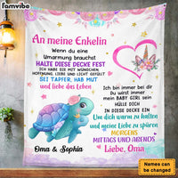 Personalized Gift for Granddaughter German Ich Bin Immer Bei Dir Blanket 27073 thumb 1