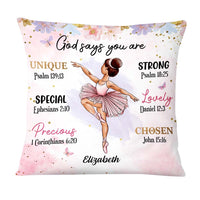 Personalized Gift For Daughter Granddaughter Ballerina God Say You Are Pillow 27074 thumb 1