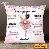 Personalized Gift For Daughter Granddaughter Ballerina God Say You Are Pillow 27074 thumb 1