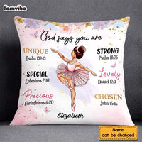 Personalized Gift For Daughter Granddaughter Ballerina God Say You Are Pillow 27074 thumb 1