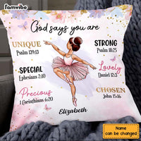 Personalized Gift For Daughter Granddaughter Ballerina God Say You Are Pillow 27074 thumb 1