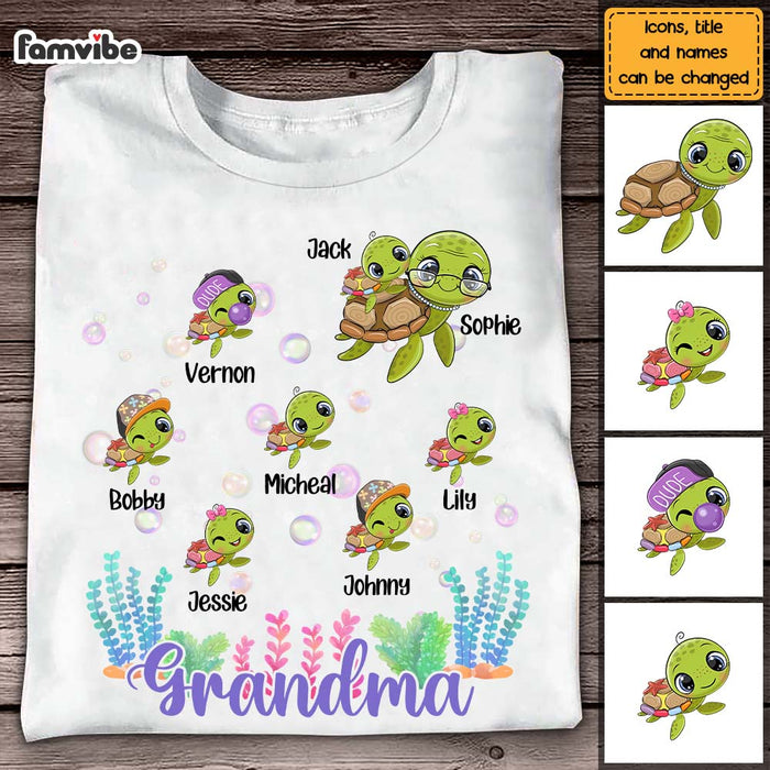 Personalized Gift For Grandma Turtle Shirt - Hoodie - Sweatshirt 27076 1