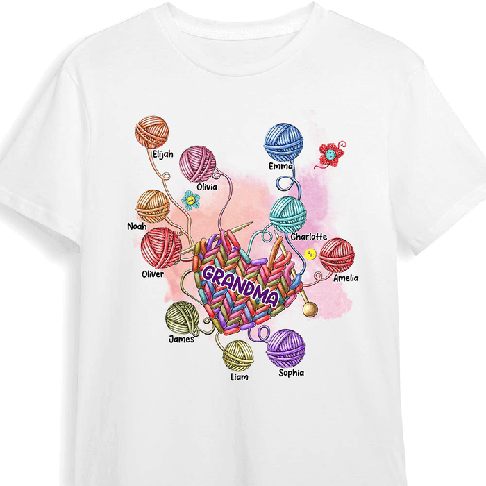 Personalized Gift For Grandma Crocheting Knitting Shirt - Hoodie - Sweatshirt 27078 1