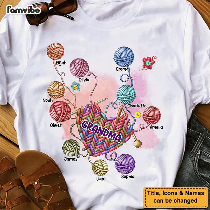 Personalized Gift For Grandma Crocheting Knitting Shirt - Hoodie - Sweatshirt 27078 1