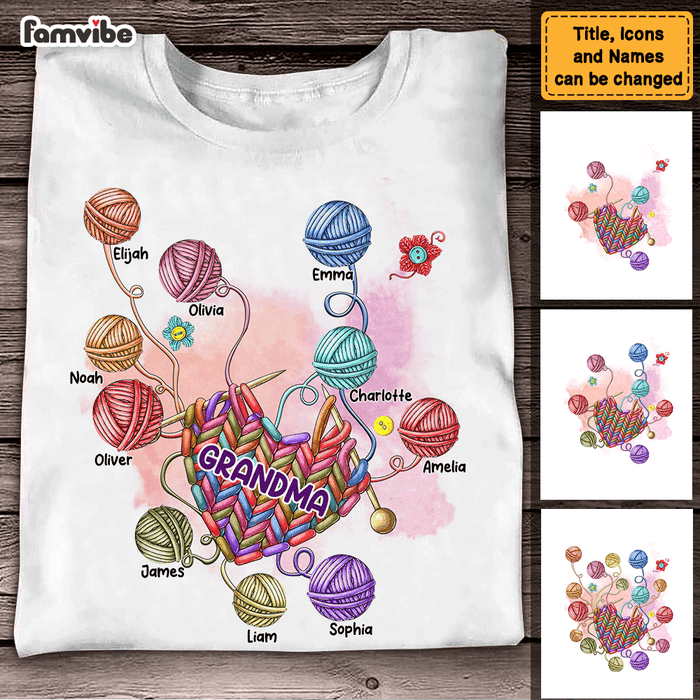 Personalized Gift For Grandma Crocheting Knitting Shirt - Hoodie - Sweatshirt 27078 1