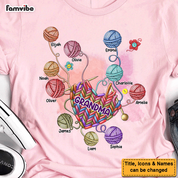 Personalized Gift For Grandma Crocheting Knitting Shirt - Hoodie - Sweatshirt 27078 1