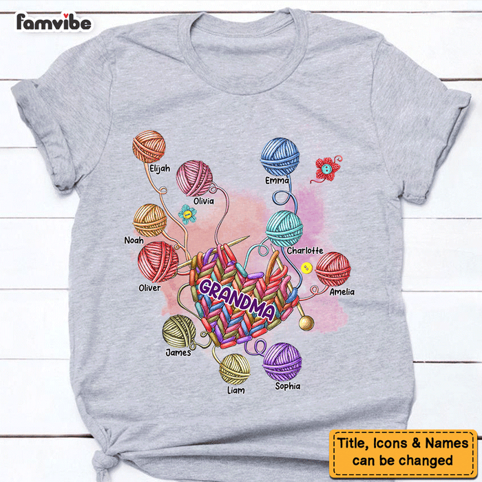 Personalized Gift For Grandma Crocheting Knitting Shirt - Hoodie - Sweatshirt 27078 1