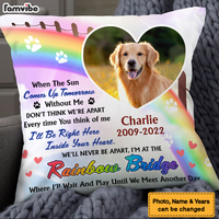 Personalized Photo Memorial Gift For Loss Of Dog Loss Of Pet Rainbow Bridge Pillow 27079 thumb 1