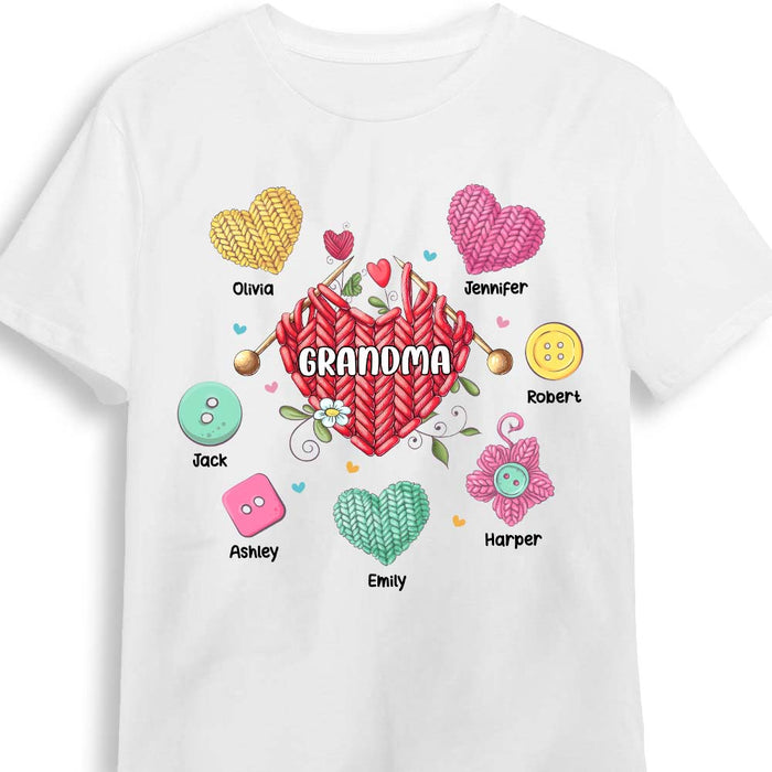 Personalized Gift For Grandma Heart Knitting Shirt - Hoodie - Sweatshirt 27081 1