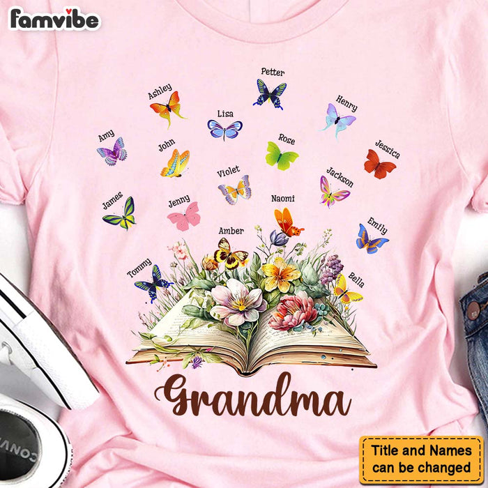 Personalized Gift For Grandma Butterflies Shirt - Hoodie - Sweatshirt 27083 1