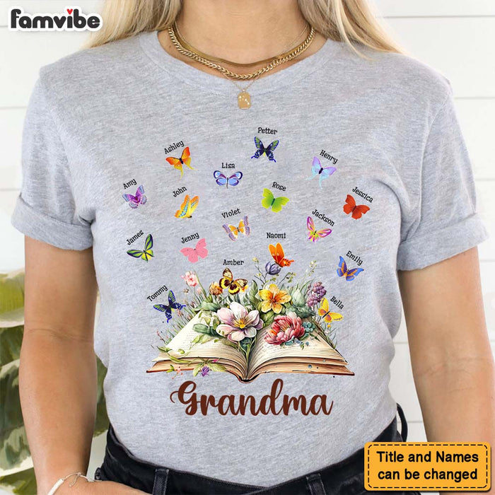 Personalized Gift For Grandma Butterflies Shirt - Hoodie - Sweatshirt 27083 1