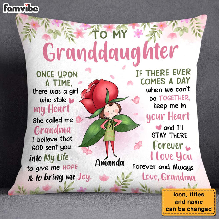 Personalized Gift For Daughter Granddaughter Flower Fairy To My Granddaughter Pillow 27084 1
