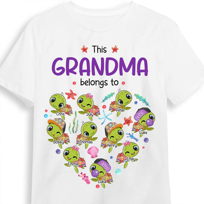 Personalized Gift for Grandma Heart Shaped Turtle Shirt - Hoodie - Sweatshirt 27085 1