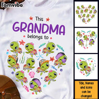 Personalized Gift for Grandma Heart Shaped Turtle Shirt - Hoodie - Sweatshirt 27085 thumb 1