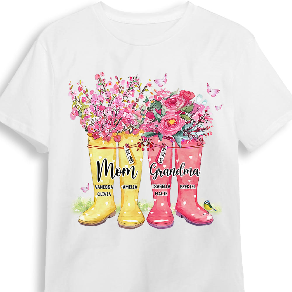 Personalized Gift For Grandma Floral Gardening Boost Shirt Hoodie Sweatshirt 27086 Primary Mockup