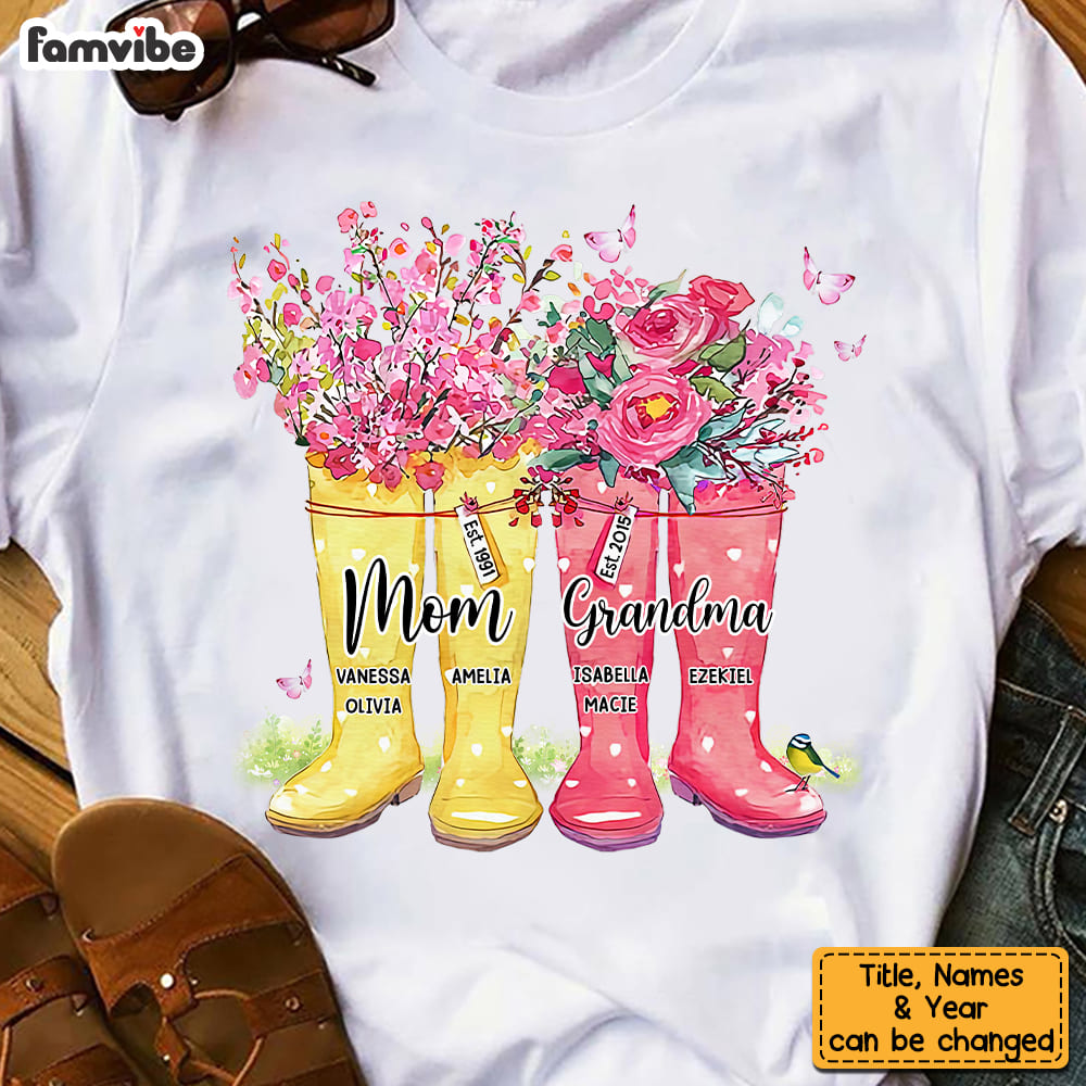 Personalized Gift For Grandma Floral Gardening Boost Shirt Hoodie Sweatshirt 27086 Primary Mockup