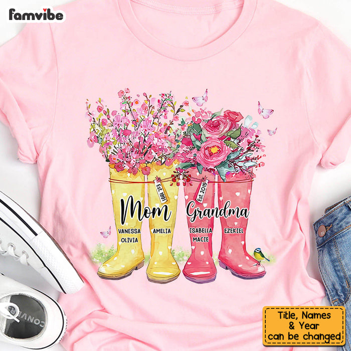 Personalized Gift For Grandma Floral Gardening Boost Shirt - Hoodie - Sweatshirt 27086 1