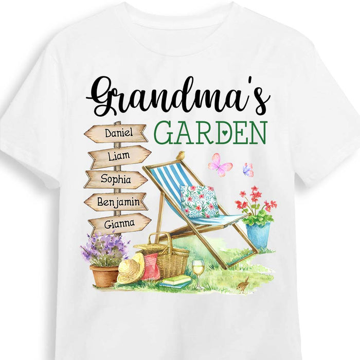 Personalized Gift For Grandma's Garden Watercolor Shirt - Hoodie - Sweatshirt 27087 1