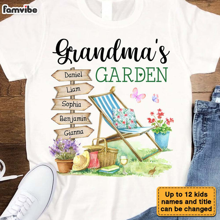 Personalized Gift For Grandma's Garden Watercolor Shirt - Hoodie - Sweatshirt 27087 1
