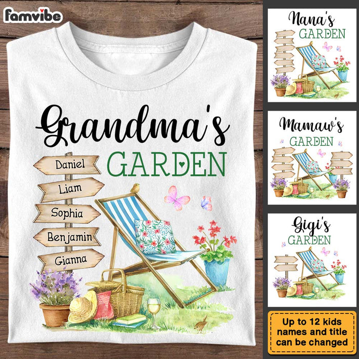 Personalized Gift For Grandma's Garden Watercolor Shirt - Hoodie - Sweatshirt 27087 1