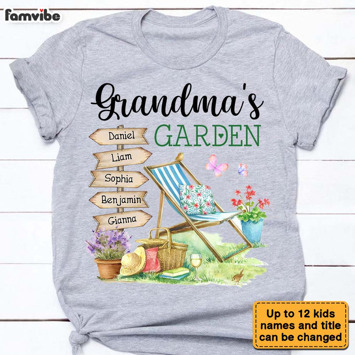 Personalized Gift For Grandma's Garden Watercolor Shirt - Hoodie - Sweatshirt 27087 1