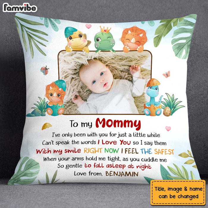 Personalized Gift For Daughter New Mom I Love You Dinosaur Theme Pillow 27091 1