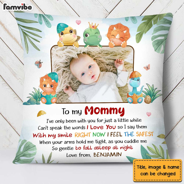 Personalized Gift For Daughter New Mom I Love You Dinosaur Theme Pillow 27091 1