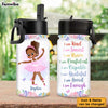 Personalized Gift For Granddaughter Hobby Ballet Kids Water Bottle With Straw Lid 27096 1