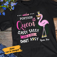 Personalized Pontoon Queen Flamingo T Shirt JN233 25O58 thumb 1