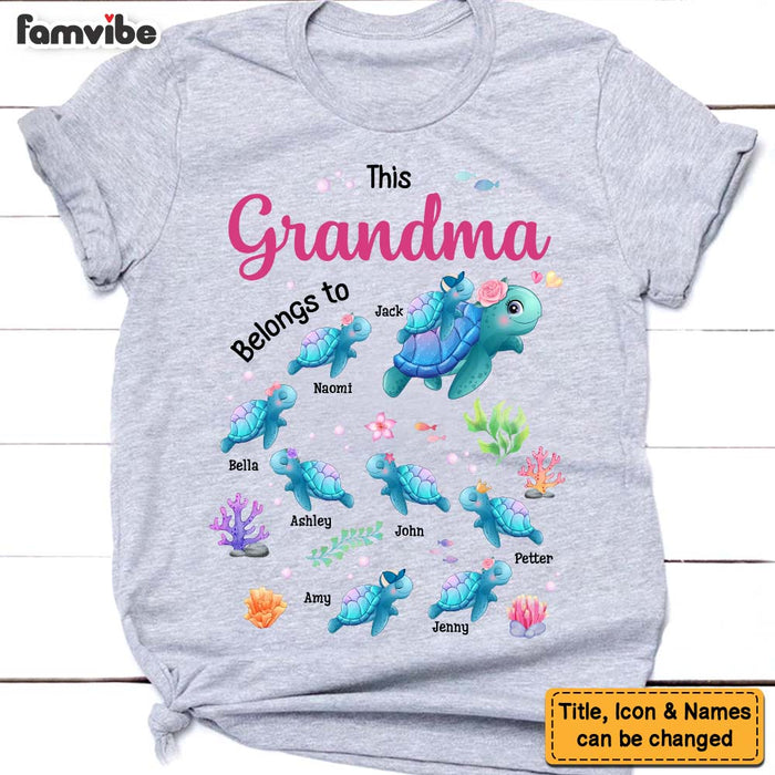 Personalized Gift For Grandma Turtle Belongs To Shirt - Hoodie - Sweatshirt 27103 1