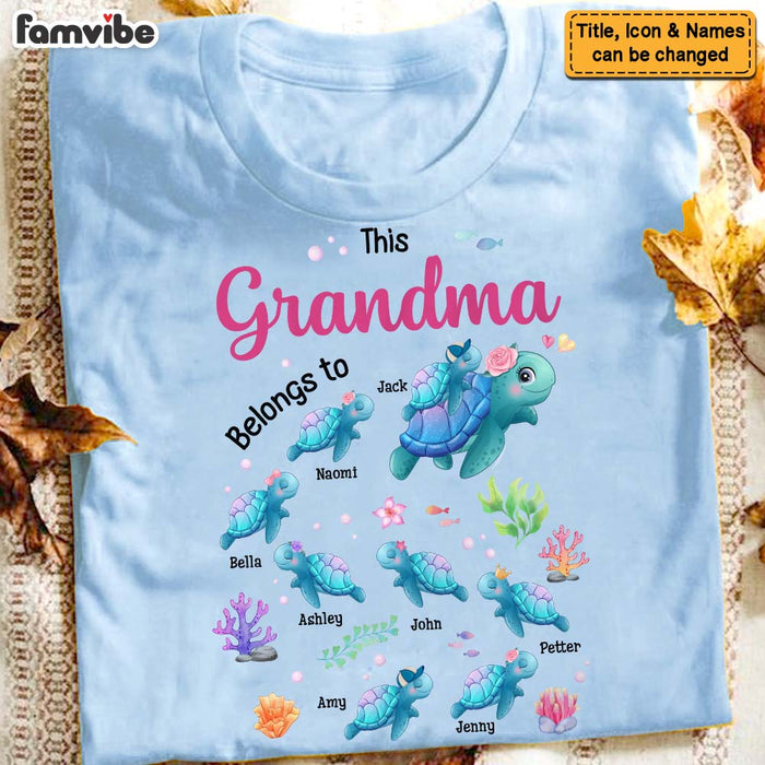 Personalized Gift For Grandma Turtle Belongs To Shirt - Hoodie - Sweatshirt 27103 1
