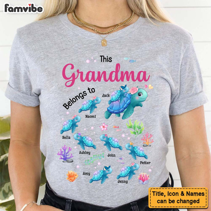 Personalized Gift For Grandma Turtle Belongs To Shirt - Hoodie - Sweatshirt 27103 1