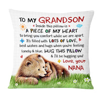 Personalized Gift For Grandson Bear Inside This Pillow 27104 thumb 1