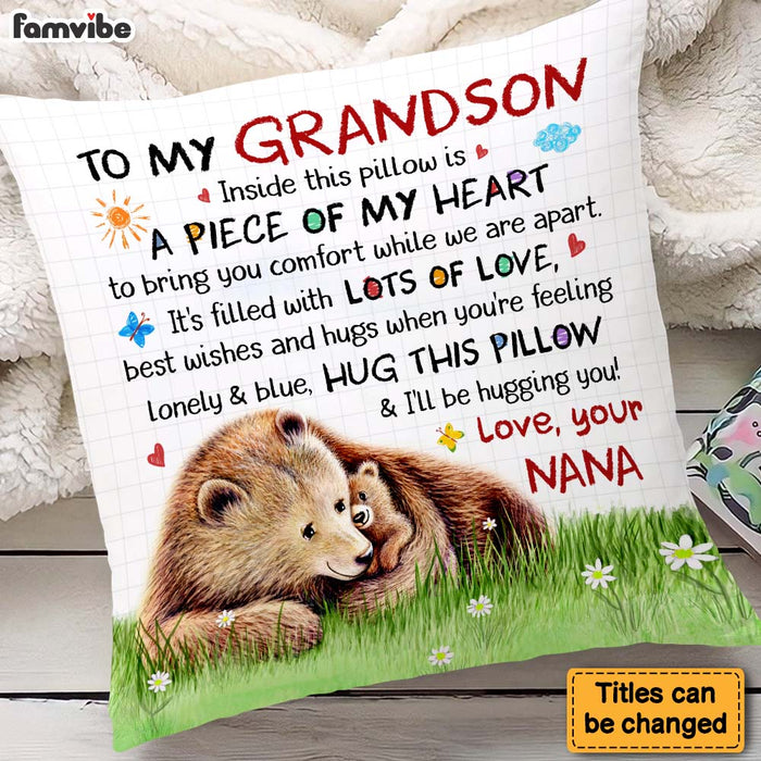 Personalized Gift For Grandson Bear Inside This Pillow 27104 1