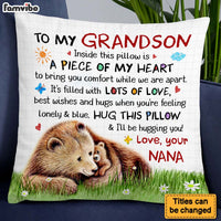 Personalized Gift For Grandson Bear Inside This Pillow 27104 thumb 1