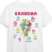 Personalized Gift For Grandma Knitted Flowers Shirt - Hoodie - Sweatshirt 27105 thumb 1