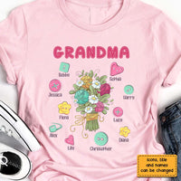 Personalized Gift For Grandma Knitted Flowers Shirt - Hoodie - Sweatshirt 27105 thumb 1