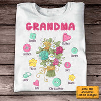 Personalized Gift For Grandma Knitted Flowers Shirt - Hoodie - Sweatshirt 27105 thumb 1