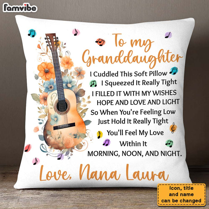 Personalized Gift For Granddaughter Love Music Cuddled This Pillow 27106 1