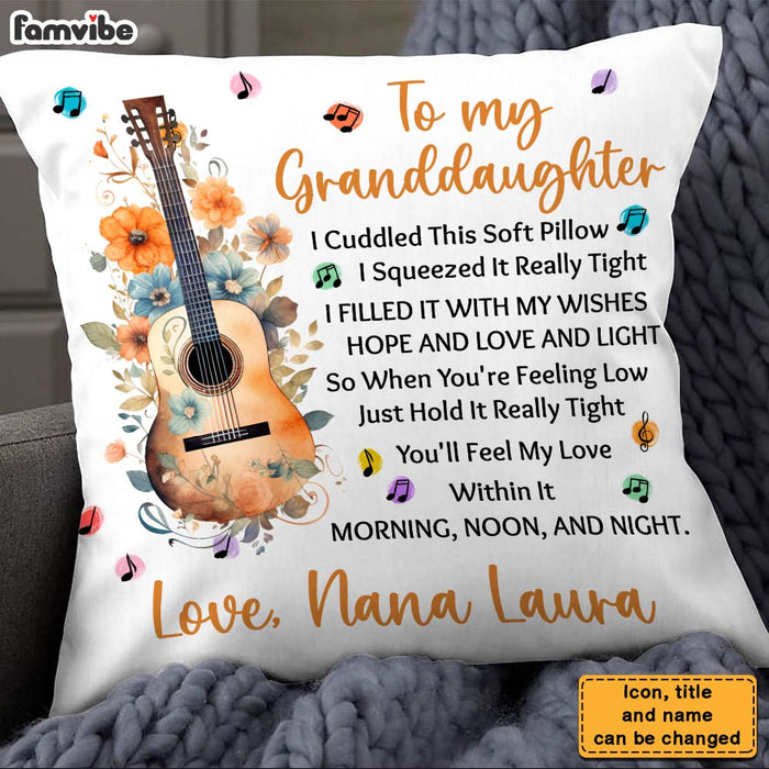 Personalized Gift For Granddaughter Love Music Cuddled This Pillow 27106 1