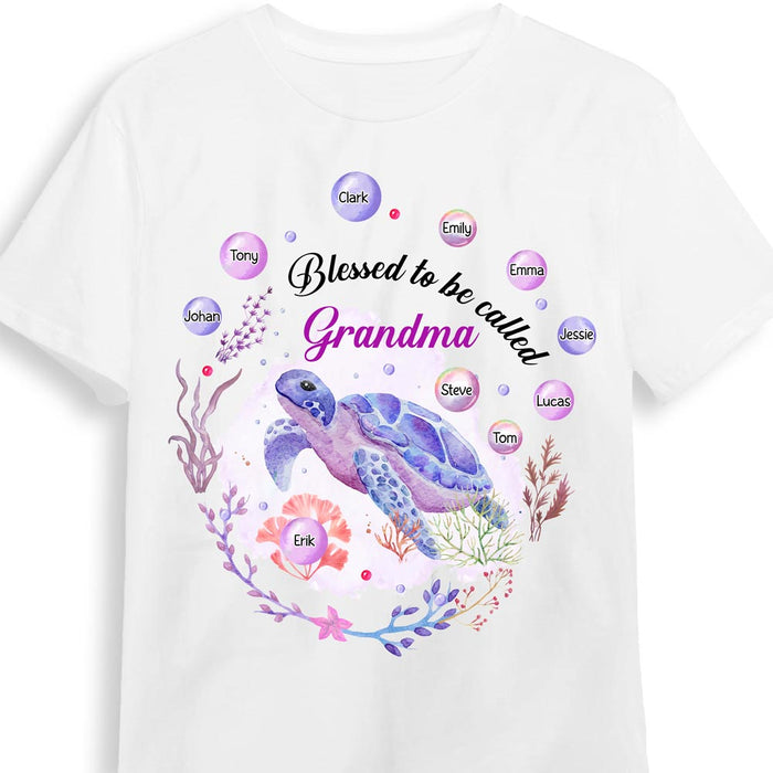 Personalized Gift For Grandma Turtle Blessed To Be Called Grandma Shirt - Hoodie - Sweatshirt 27108 1