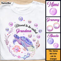 Personalized Gift For Grandma Turtle Blessed To Be Called Grandma Shirt - Hoodie - Sweatshirt 27108 thumb 1