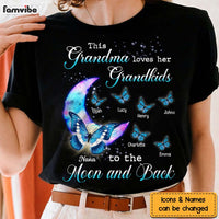 Personalized Gift For Grandma Butterfly Loves Her Grandkids To The Moon And Back Shirt - Hoodie - Sweatshirt 27110 thumb 1