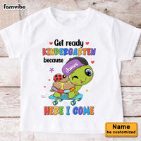 Personalized Gift For Son Grandson Turtle Kindergarten Here I Come Kid T Shirt 27113 thumb 1